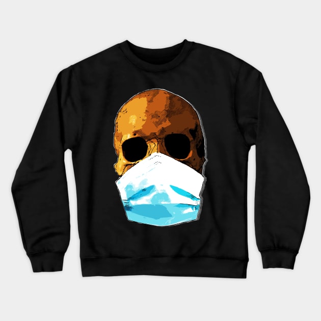 Skully Boy Face Mask Crewneck Sweatshirt by markoholic